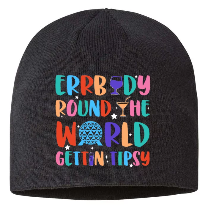 Errbody Round The World Gettin Tipsy Food And Wine Festival 8 1/2in Sustainable Knit Beanie