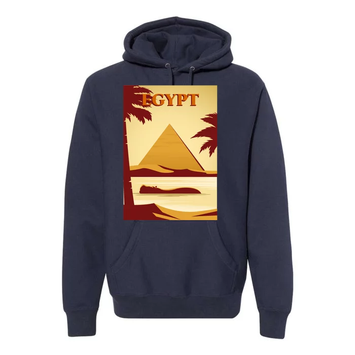 Egypt Retro Vintage Poster Premium Hoodie