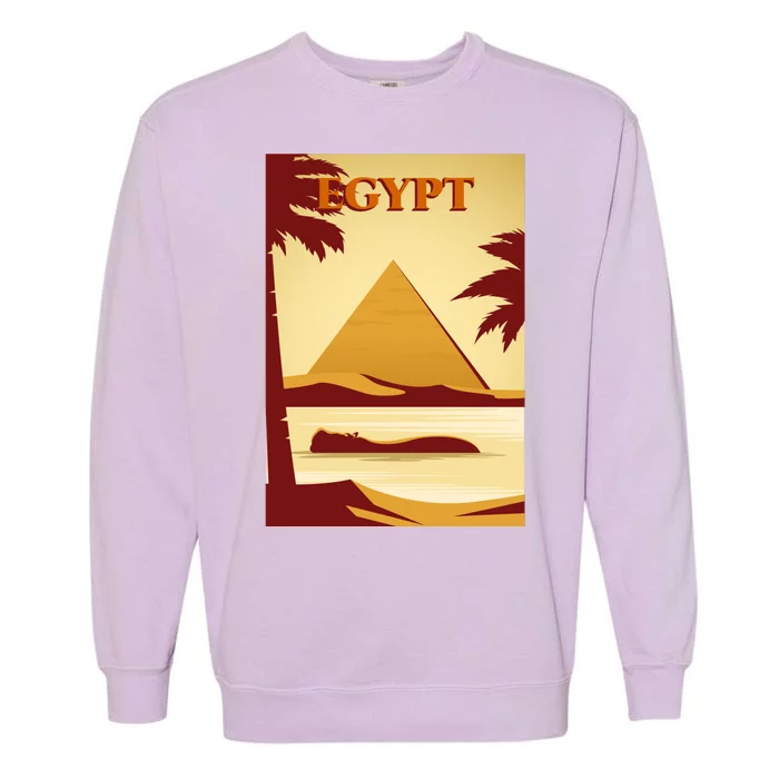 Egypt Retro Vintage Poster Garment-Dyed Sweatshirt