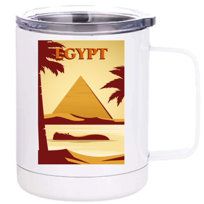 Egypt Retro Vintage Poster Front & Back 12oz Stainless Steel Tumbler Cup