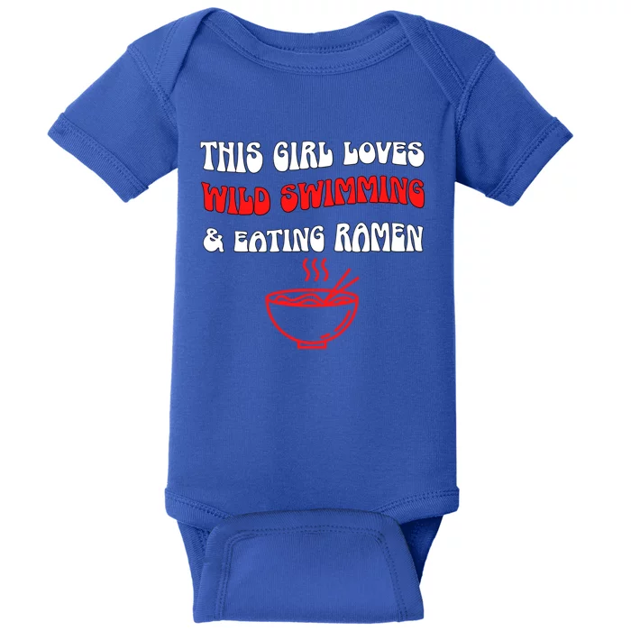 Eating Ra Wild Swimming Just Loves It Open Water Sea Great Gift Baby Bodysuit