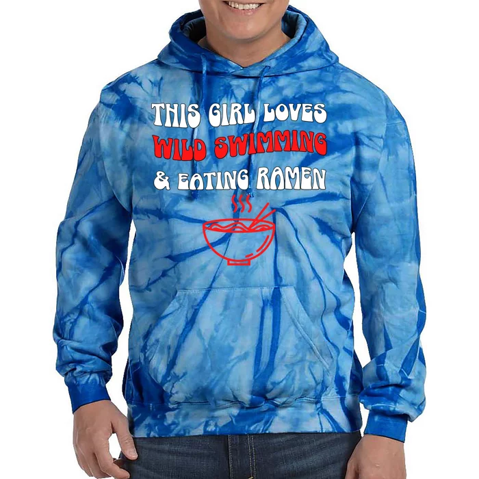 Eating Ra Wild Swimming Just Loves It Open Water Sea Great Gift Tie Dye Hoodie