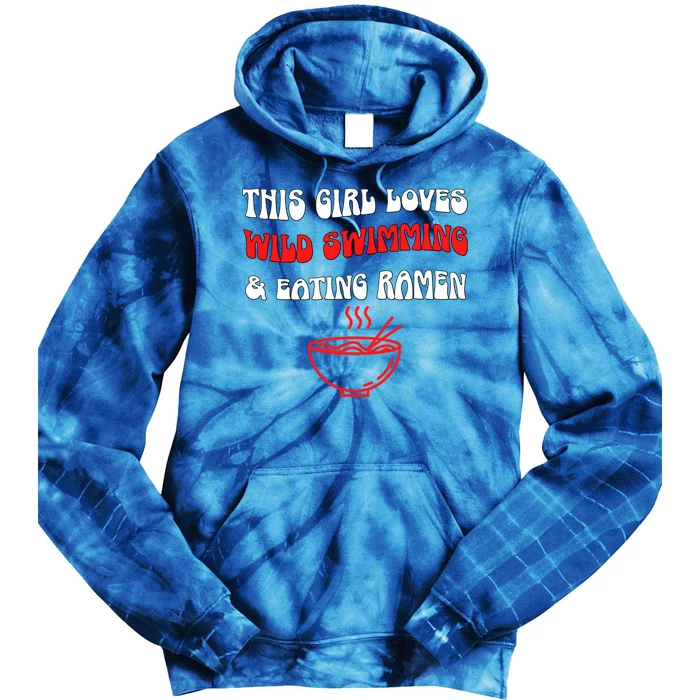 Eating Ra Wild Swimming Just Loves It Open Water Sea Great Gift Tie Dye Hoodie