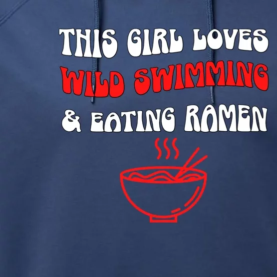 Eating Ra Wild Swimming Just Loves It Open Water Sea Great Gift Performance Fleece Hoodie