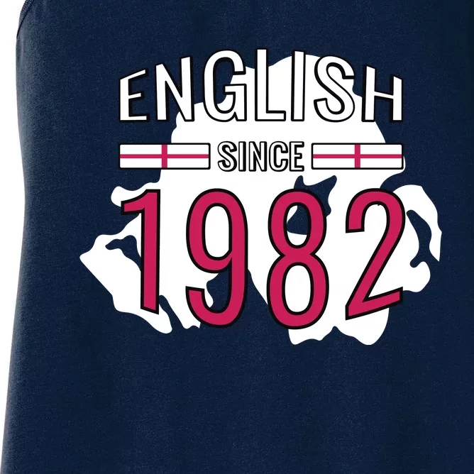 English Since 1982 Birthday Gift Women's Racerback Tank