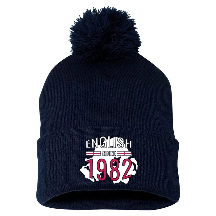 English Since 1982 Birthday Gift Pom Pom 12in Knit Beanie