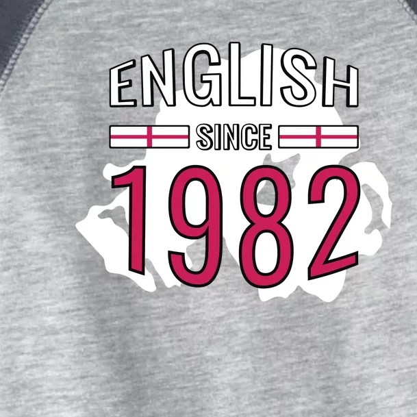 English Since 1982 Birthday Gift Toddler Fine Jersey T-Shirt