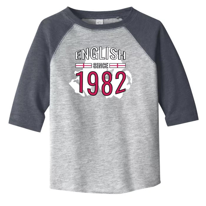 English Since 1982 Birthday Gift Toddler Fine Jersey T-Shirt