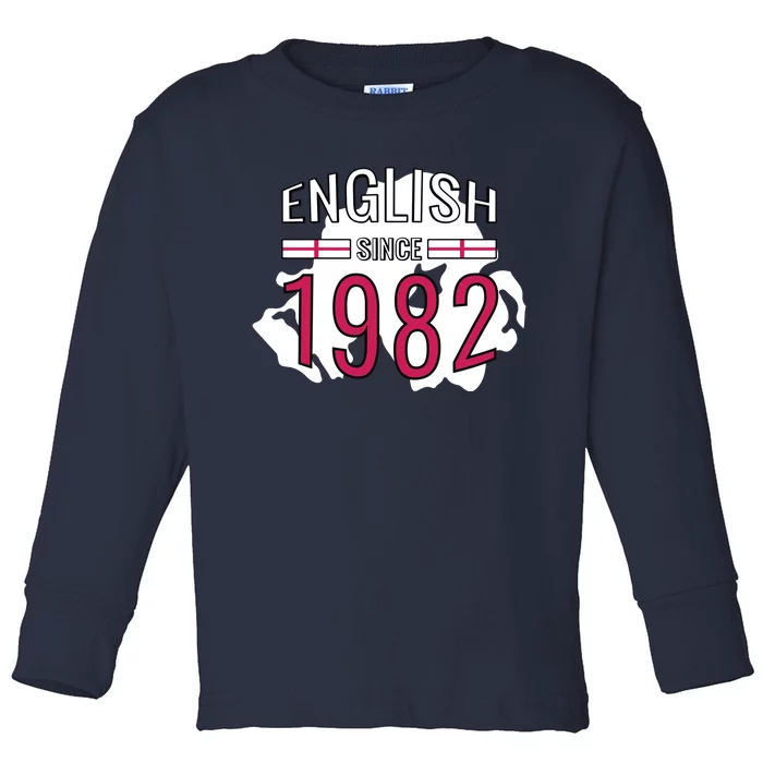 English Since 1982 Birthday Gift Toddler Long Sleeve Shirt