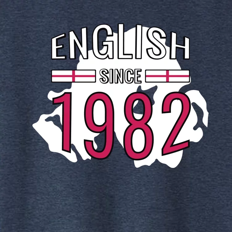 English Since 1982 Birthday Gift Women's Crop Top Tee