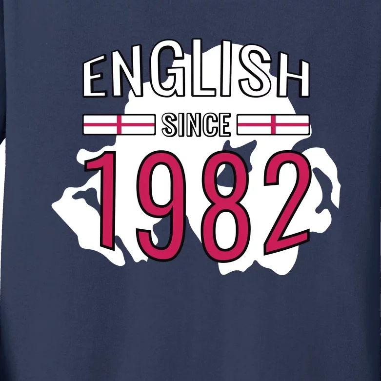 English Since 1982 Birthday Gift Kids Long Sleeve Shirt