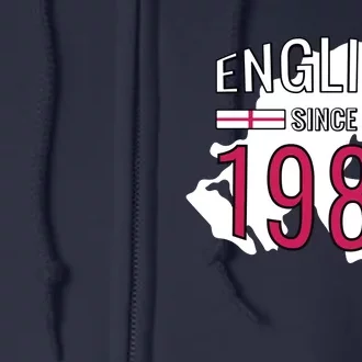 English Since 1982 Birthday Gift Full Zip Hoodie