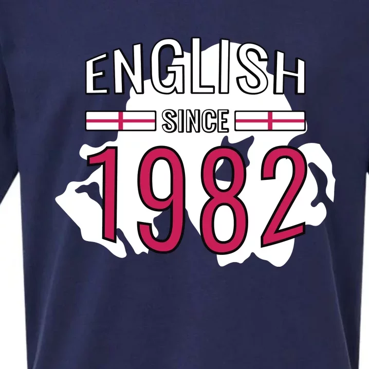 English Since 1982 Birthday Gift Sueded Cloud Jersey T-Shirt