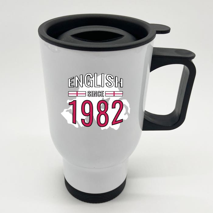 English Since 1982 Birthday Gift Front & Back Stainless Steel Travel Mug