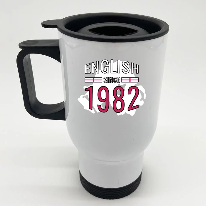 English Since 1982 Birthday Gift Front & Back Stainless Steel Travel Mug