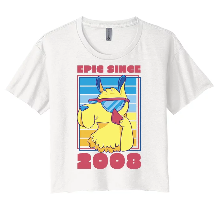 Epic Since 2008 Birthday Gift Women's Crop Top Tee