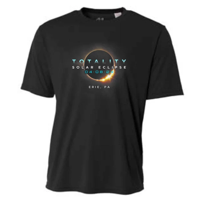 Eclipse Solar 2024 Erie Pa Totality 04 08 24 Cooling Performance Crew T-Shirt