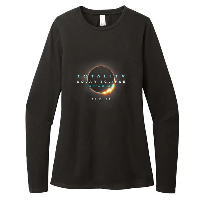 Eclipse Solar 2024 Erie Pa Totality 04 08 24 Womens CVC Long Sleeve Shirt