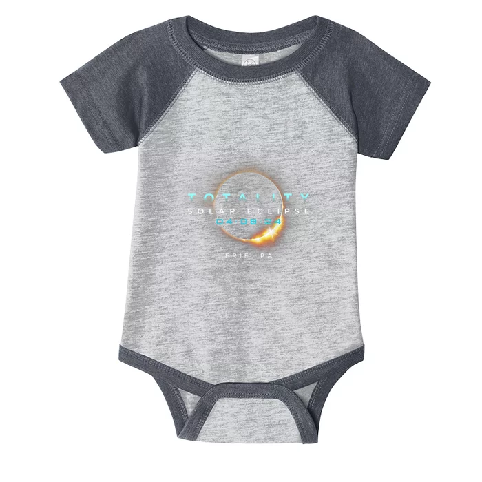 Eclipse Solar 2024 Erie Pa Totality 04 08 24 Infant Baby Jersey Bodysuit