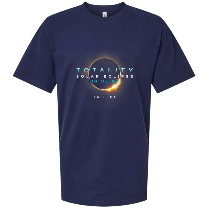 Eclipse Solar 2024 Erie Pa Totality 04 08 24 Sueded Cloud Jersey T-Shirt