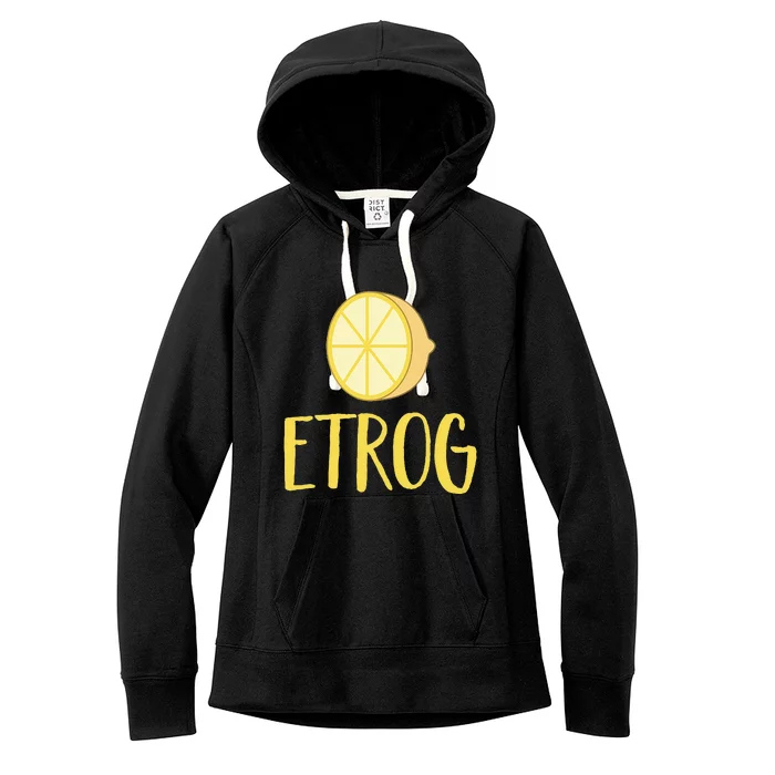 Etrog Sukkot 4 Species Citron Fruit Jewish Holiday Women's Fleece Hoodie