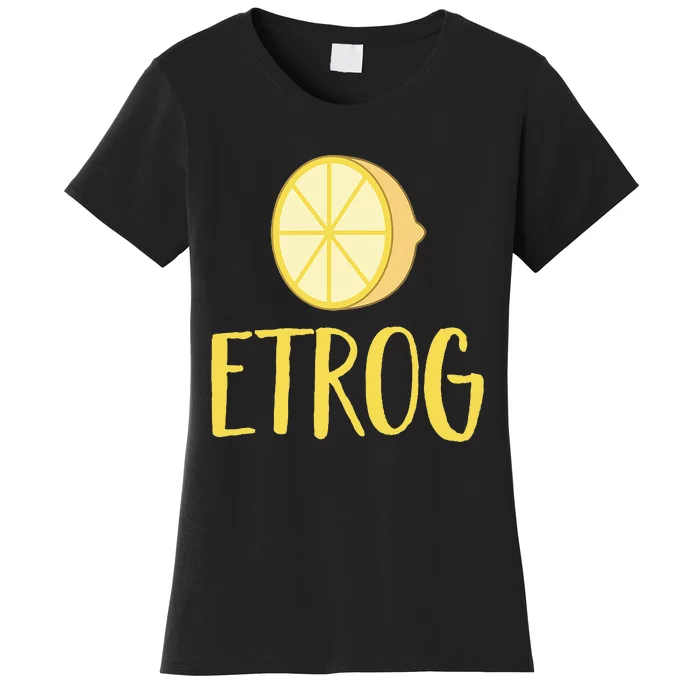 Etrog Sukkot 4 Species Citron Fruit Jewish Holiday Women's T-Shirt