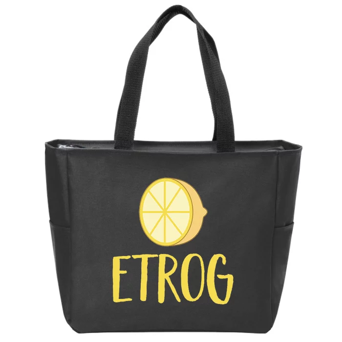 Etrog Sukkot 4 Species Citron Fruit Jewish Holiday Zip Tote Bag