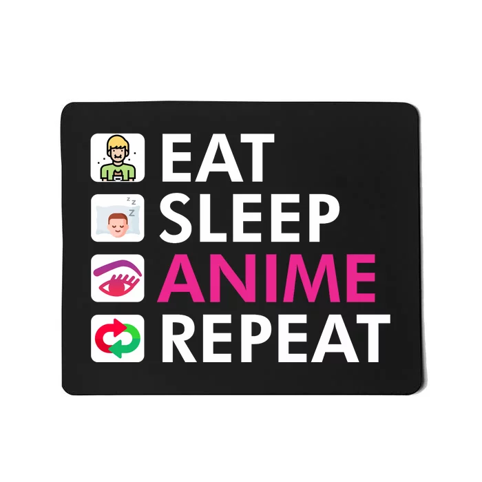 Eat Sleep Anime Repeat Mousepad