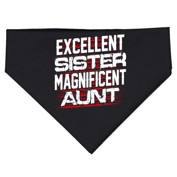 Excellent Sister Aunt Cute Gift USA-Made Doggie Bandana