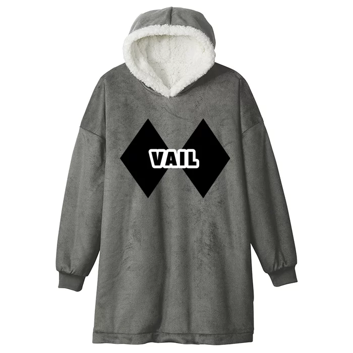 Extreme Ski At Vail Hooded Wearable Blanket