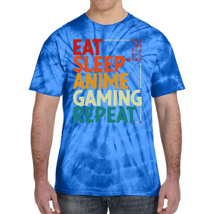 Eat Sleep Anime Gaming Repeat Otaku Gamer Japanese Anime Tie-Dye T-Shirt