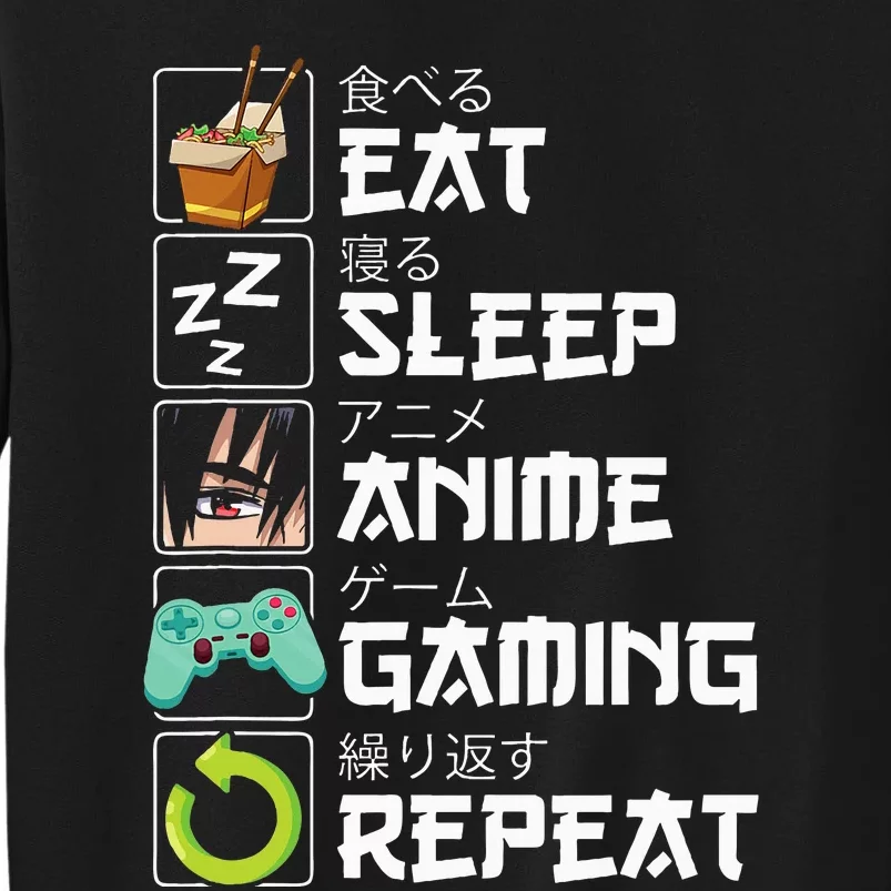 Eat Sleep Anime Gaming Repeat Kawaii Otaku Anime Manga Sweatshirt