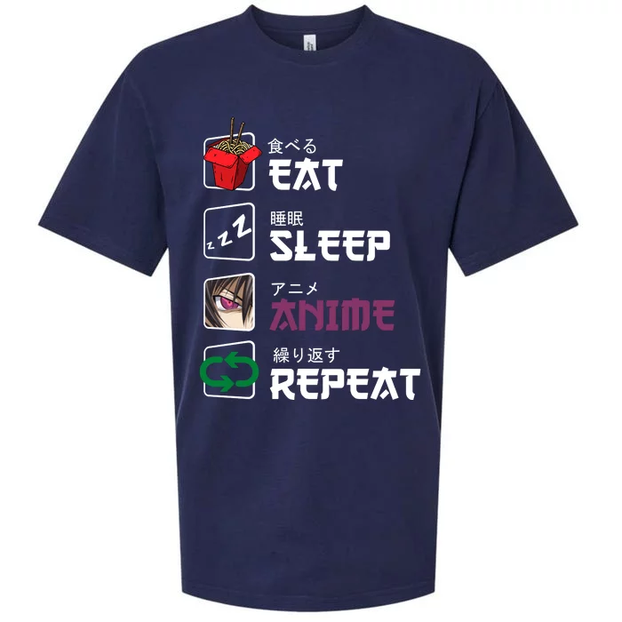 Eat Sleep Anime Repeat Sueded Cloud Jersey T-Shirt