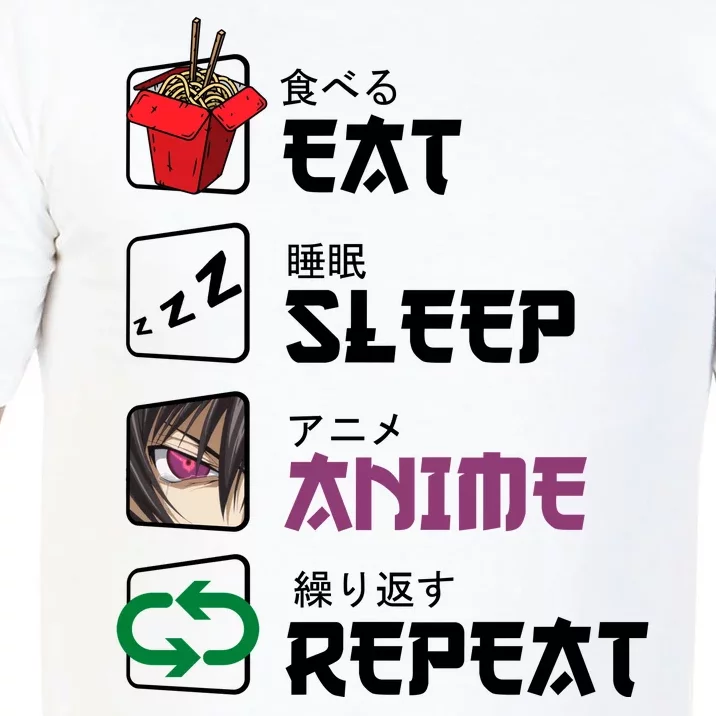 Eat Sleep Anime Repeat Comfort Colors T-Shirt