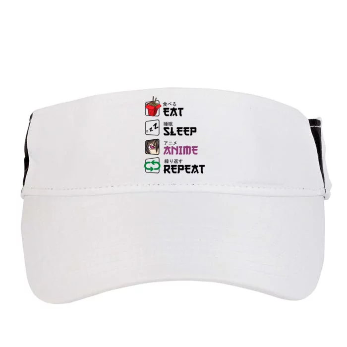 Eat Sleep Anime Repeat Adult Drive Performance Visor