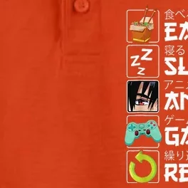 Eat Sleep Anime Gaming Repeat Kawaii Otaku Anime Manga Dry Zone Grid Performance Polo