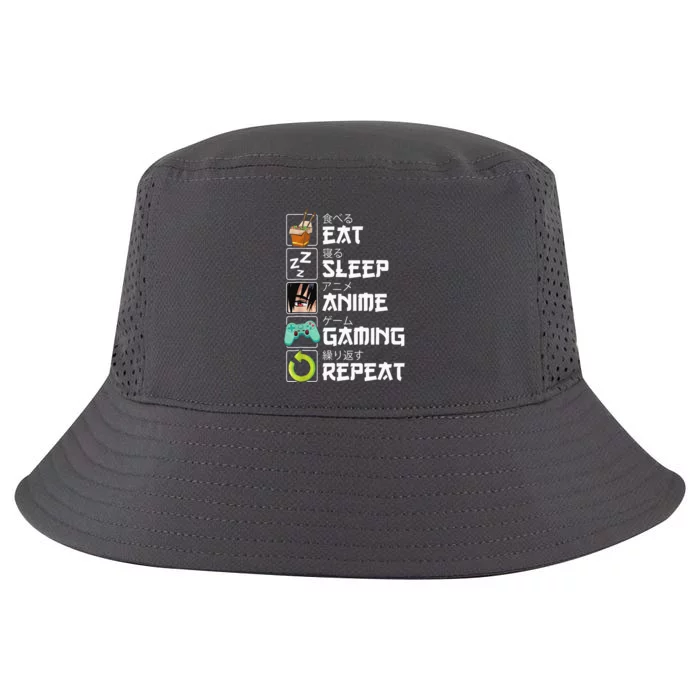 Eat Sleep Anime Gaming Repeat Kawaii Otaku Anime Manga Cool Comfort Performance Bucket Hat