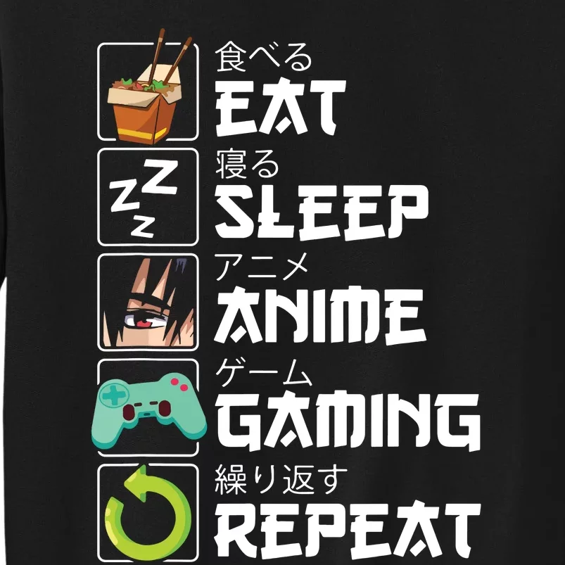 Eat Sleep Anime Gaming Repeat Kawaii Otaku Anime Manga Sweatshirt