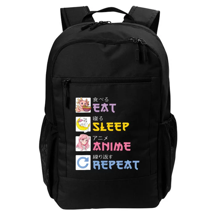 Eat Sleep Anime Repeat Kawaii Japan Otaku Gift Teenage Daily Commute Backpack