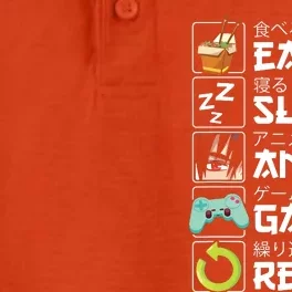 Eat Sleep Anime Gaming Repeat Kawaii Otaku Anime Manga Dry Zone Grid Performance Polo