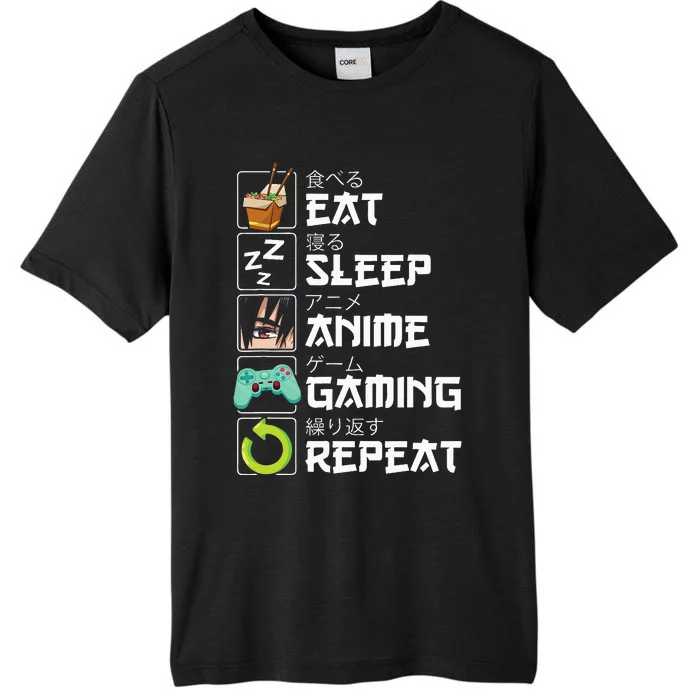 Eat Sleep Anime Gaming Repeat Kawaii Otaku Anime Manga ChromaSoft Performance T-Shirt