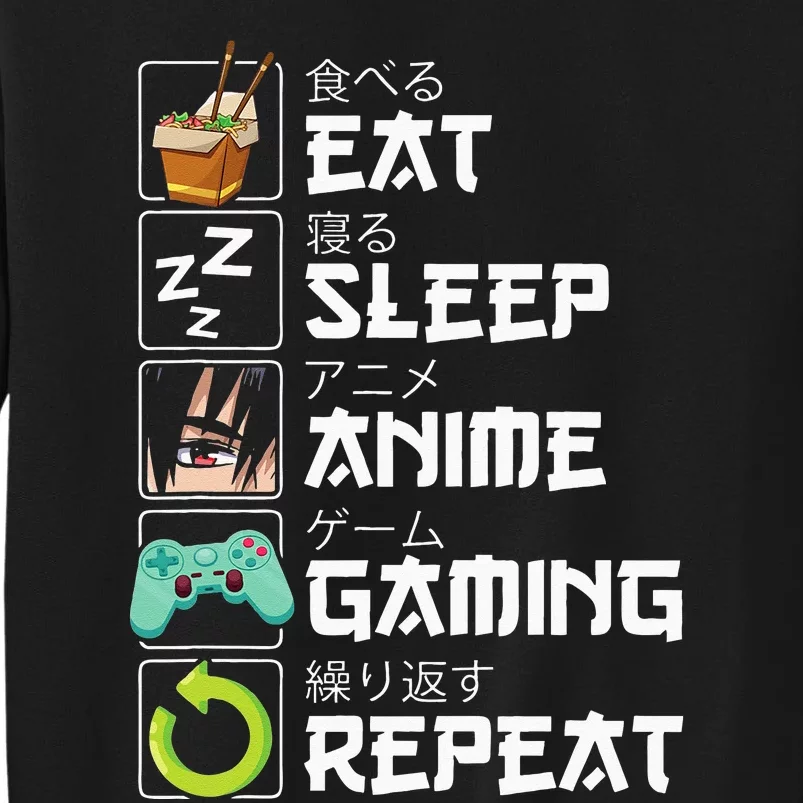 Eat Sleep Anime Gaming Repeat Kawaii Otaku Anime Manga Sweatshirt