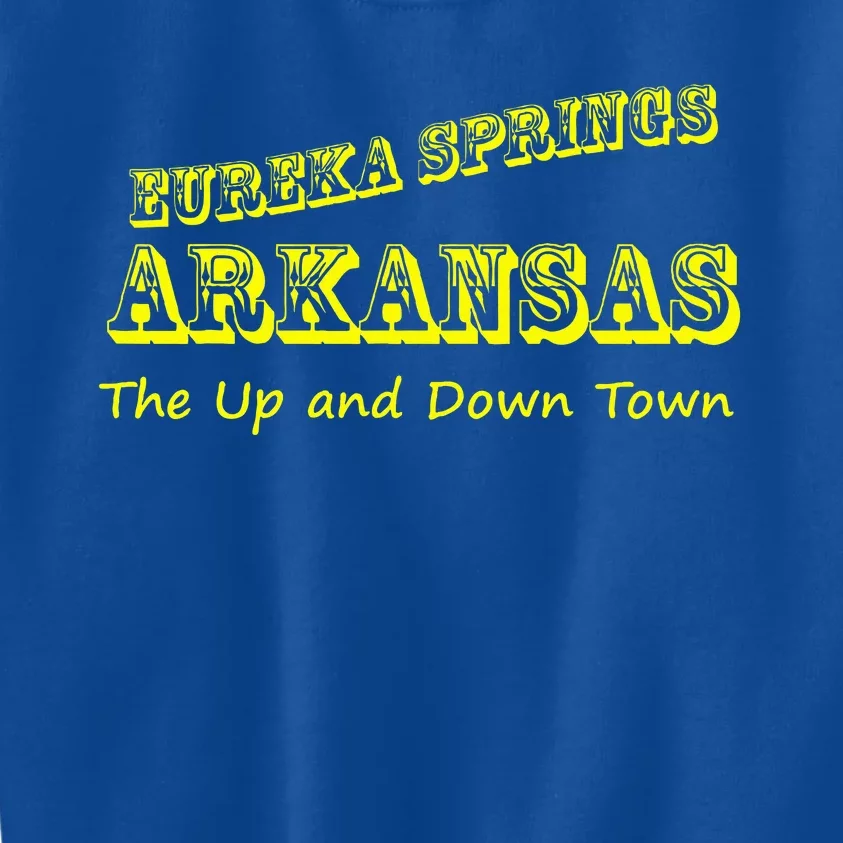 Eureka Springs Arkansas Up And Down Town Souvenir Kids Sweatshirt