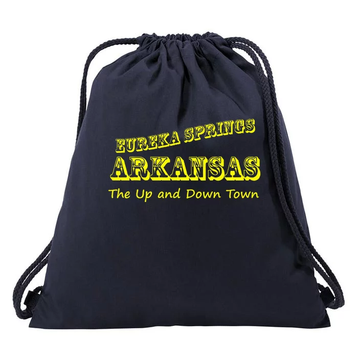 Eureka Springs Arkansas Up And Down Town Souvenir Drawstring Bag