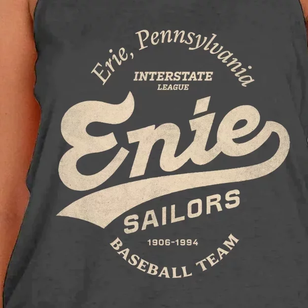 Erie Sailors A Minor League Baseball Team Pennsylvania 1906 Women's Knotted Racerback Tank