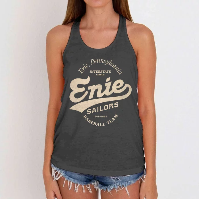 Erie Sailors A Minor League Baseball Team Pennsylvania 1906 Women's Knotted Racerback Tank