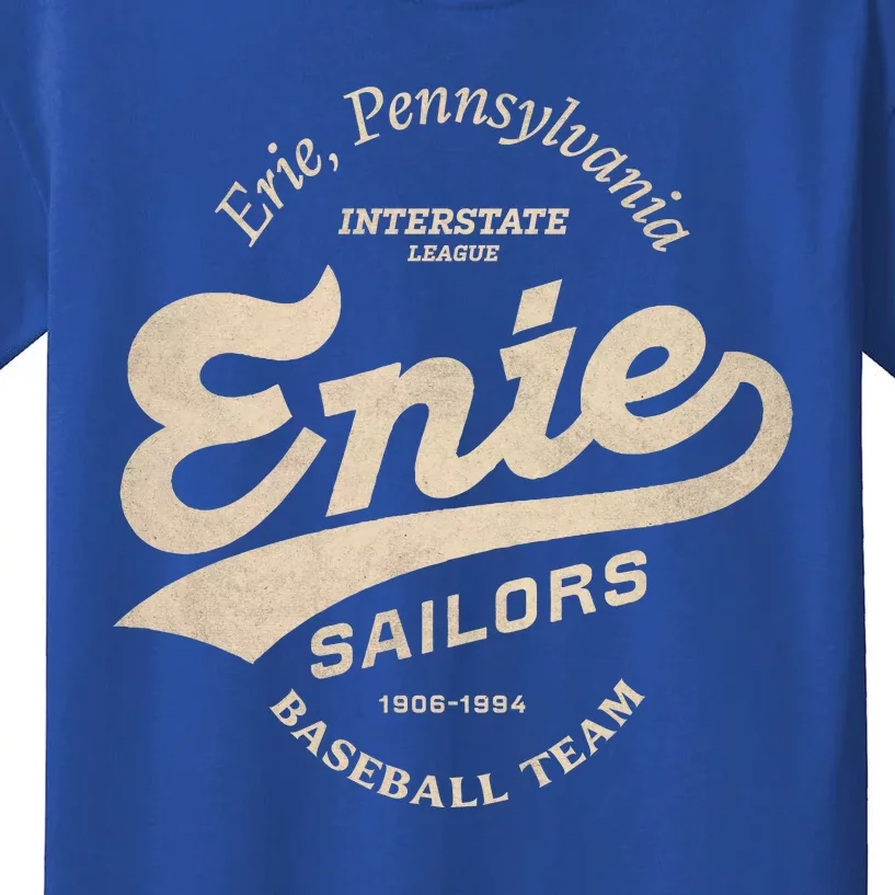 Erie Sailors A Minor League Baseball Team Pennsylvania 1906 Kids T-Shirt