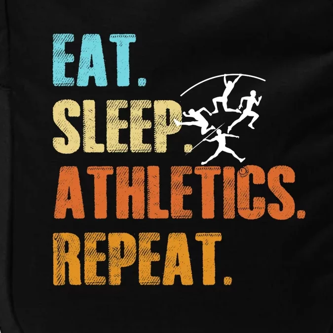 Eat Sleep Athletics Repeat Funny Sports Athletes Premium Impact Tech Backpack