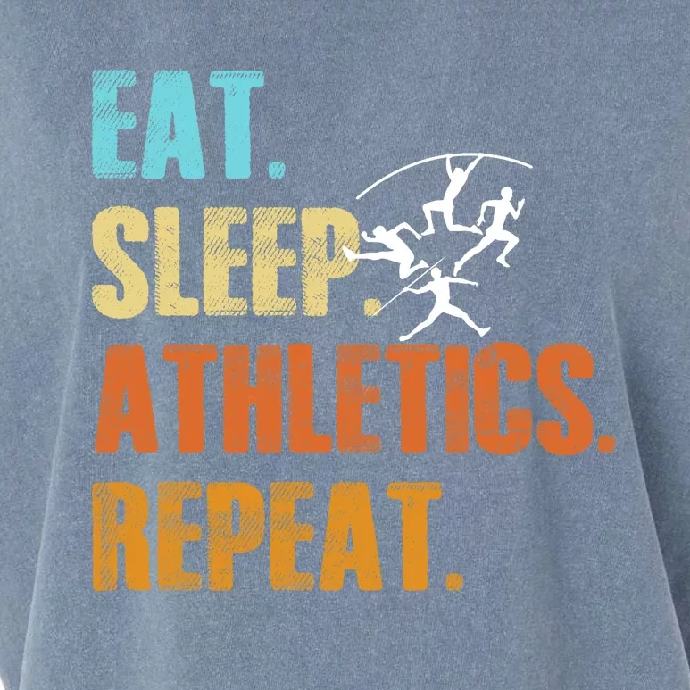 Eat Sleep Athletics Repeat Funny Sports Athletes Premium Garment-Dyed Women's Muscle Tee