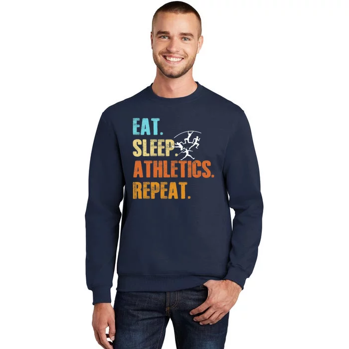 Eat Sleep Athletics Repeat Funny Sports Athletes Premium Sweatshirt